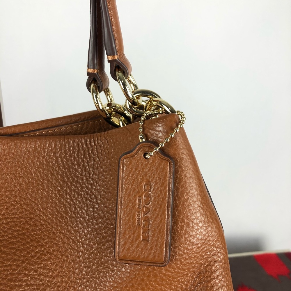 Coach Tan Pebbled Leather Phoebe Bag - Picture 12 of 16